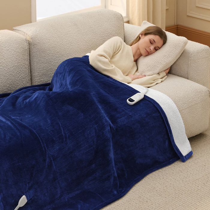 Solid Flannel Heated Blanket
