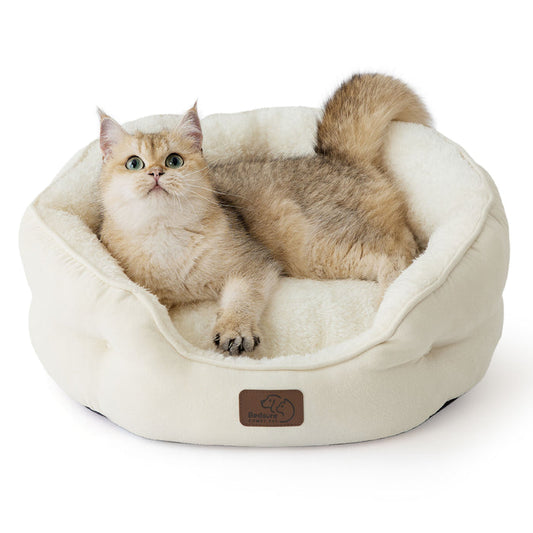 Solid Round Pet Bed