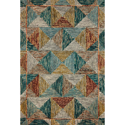 Spectrum Rug in Lagoon/ Spice