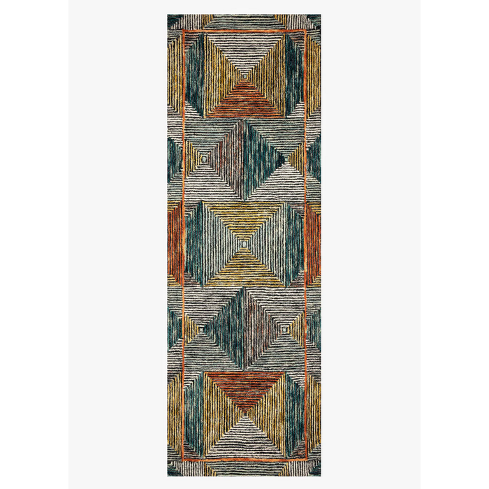 Spectrum Rug in Lagoon/ Spice