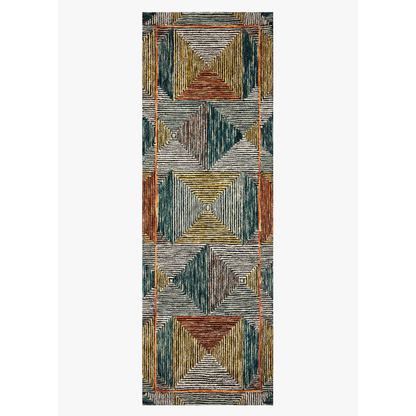 Spectrum Rug in Lagoon/ Spice