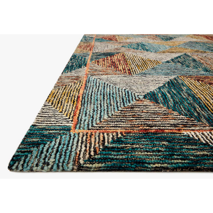 Spectrum Rug in Lagoon/ Spice