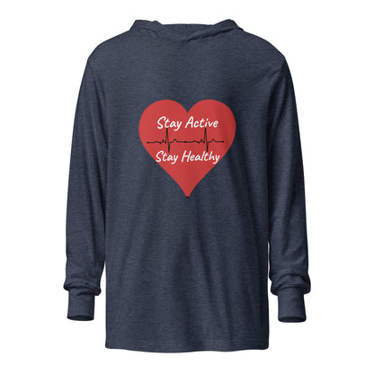 Stay Active Hooded long-sleeve tee