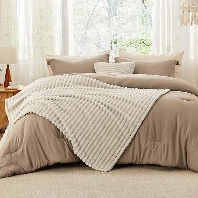 GentleSoft™ Checkered Comforter Set Striped