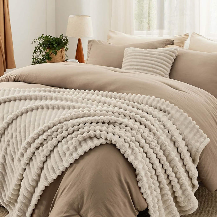 GentleSoft™ Checkered Comforter Set Striped