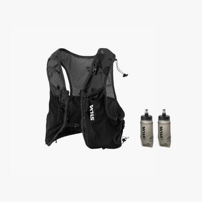 Strive Fly 3L Running Vest Black + 2 Soft Flasks (250 ml)