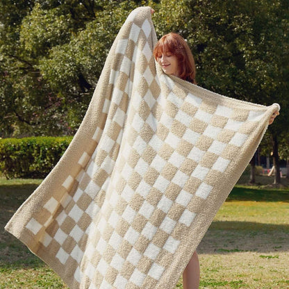 GentleSoft™ Super Soft Reversible Checkerboard Blanket