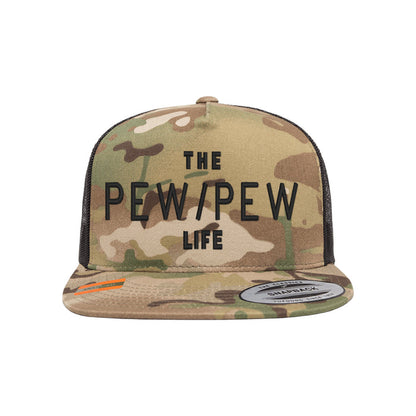 The Pew/Pew Life Tactical Arid Trucker Hat Snapback