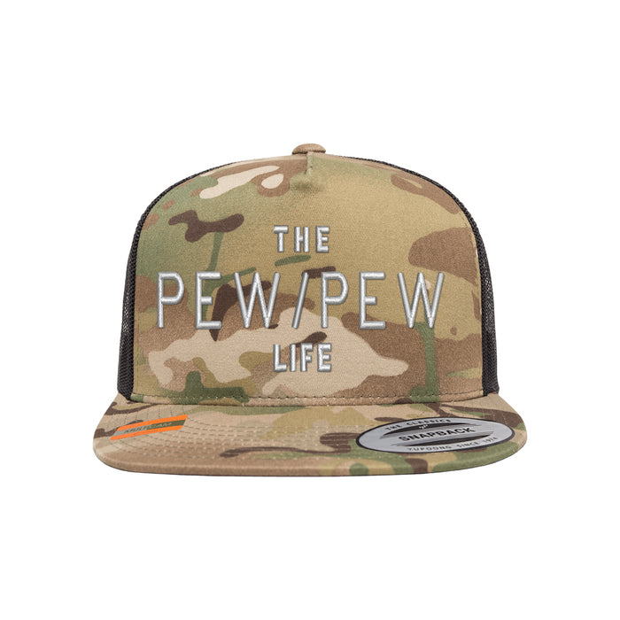 The Pew/Pew Life Tactical Arid Trucker Hat Snapback