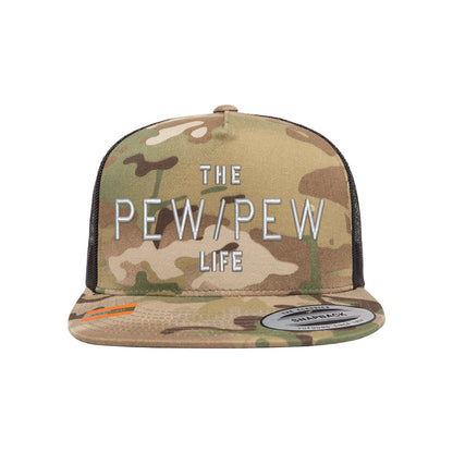 The Pew/Pew Life Tactical Arid Trucker Hat Snapback
