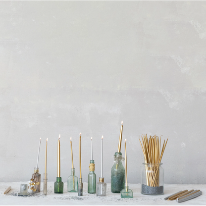 Thin Taper Candles in Gold
