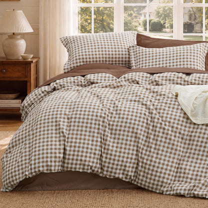 Khaki Gingham / Twin