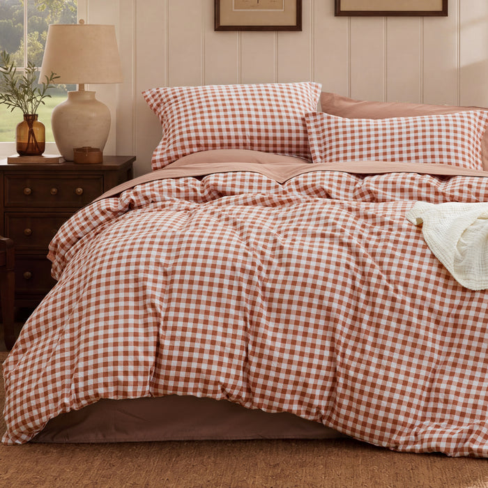 Terracotta Gingham / Queen