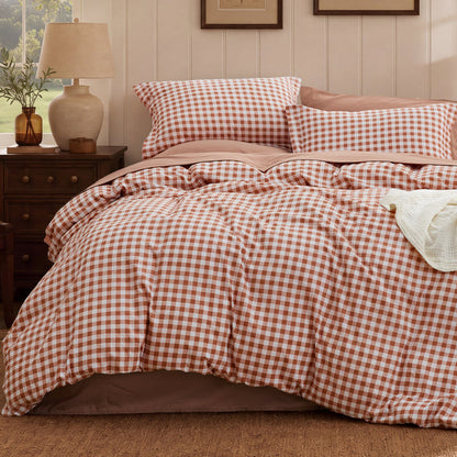 Terracotta Gingham / Queen