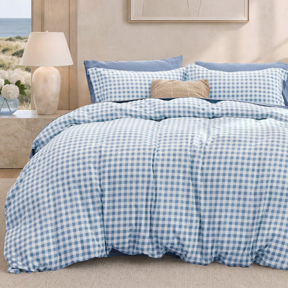 Light Blue Gingham / Queen