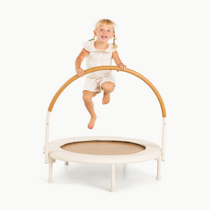 Ivory / Classic@Indoor trampoline for toddlers and young kids designed for everyday play at home