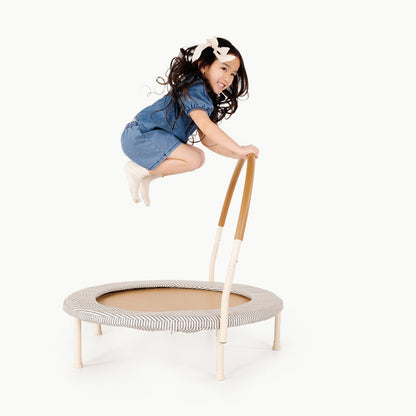 Stone Stripe / Classic@Indoor trampoline for toddlers and young kids designed for everyday play at home