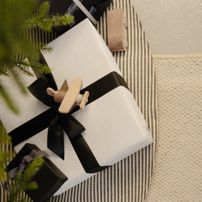 Stone Stripe (on sale)@stone stripe tree skirt under tree