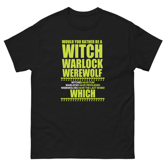 Triple W (Witch Warlock Werewolf) Men's Classic Tee