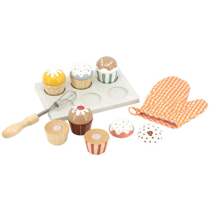 TRYCO WOODEN CUPCAKE SET