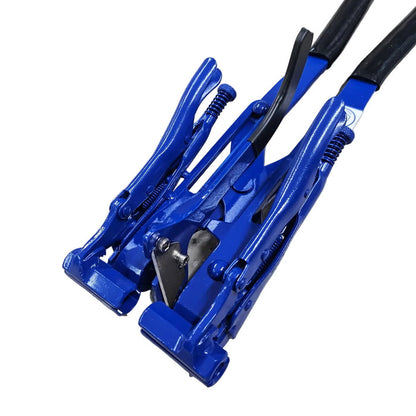 Two Hand 5/16" Tubing Fitting Machine w/Cutter (blue)