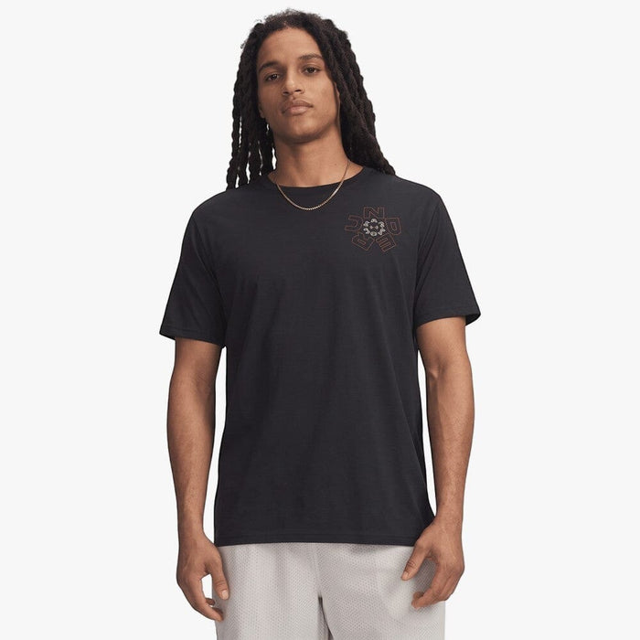 Under Armour Mens Radial Wordmark Tee 001 Black | Under Armour