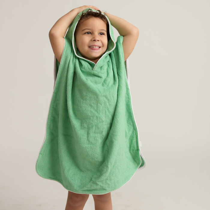 unisex gustavia green hooded towel coverup