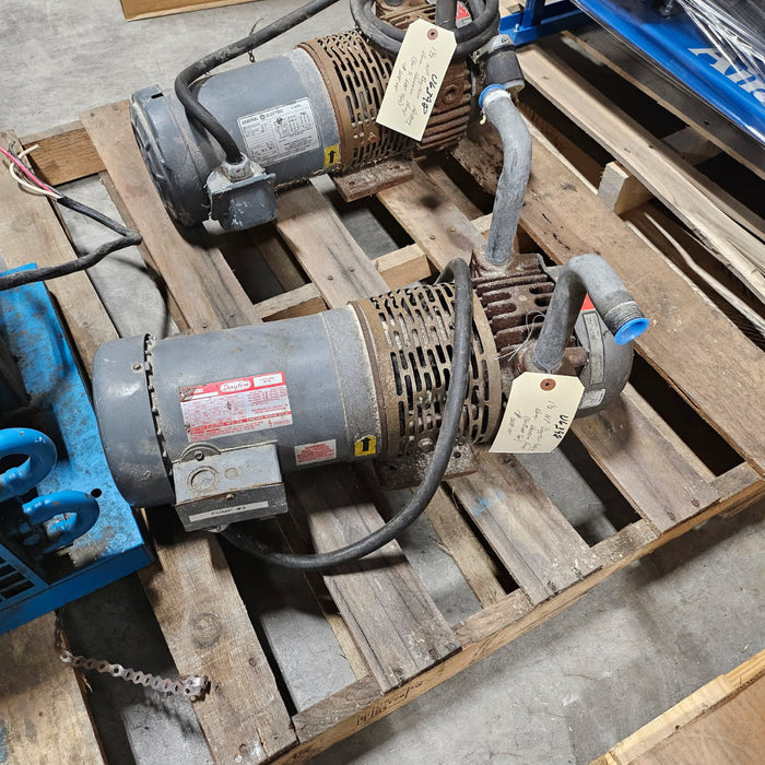 Used Three Phase 1 1/2 hp Dayton Rotary Vane Vacuum Pump