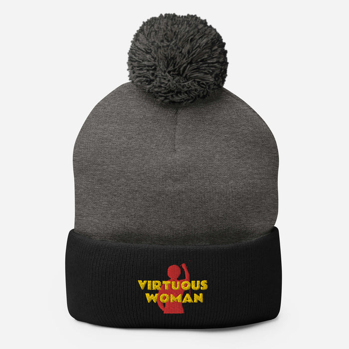 Virtuous Woman Pom-Pom Beanie