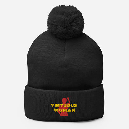 Virtuous Woman Pom-Pom Beanie