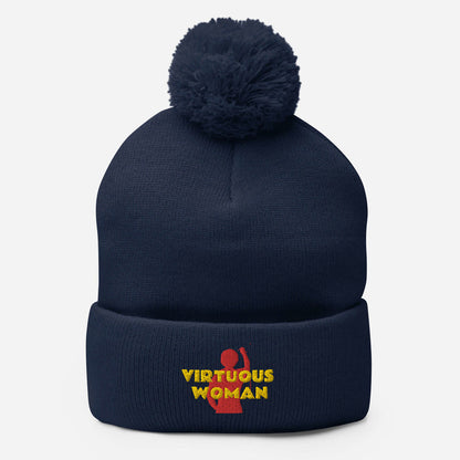 Virtuous Woman Pom-Pom Beanie