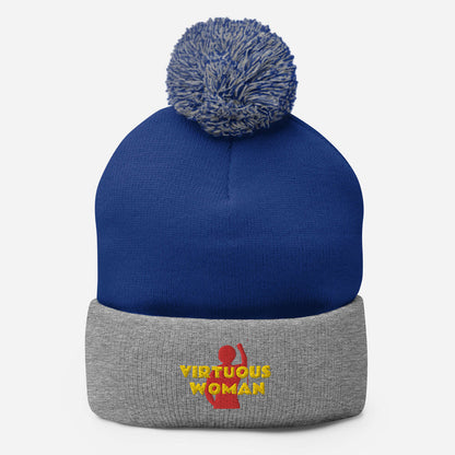 Virtuous Woman Pom-Pom Beanie