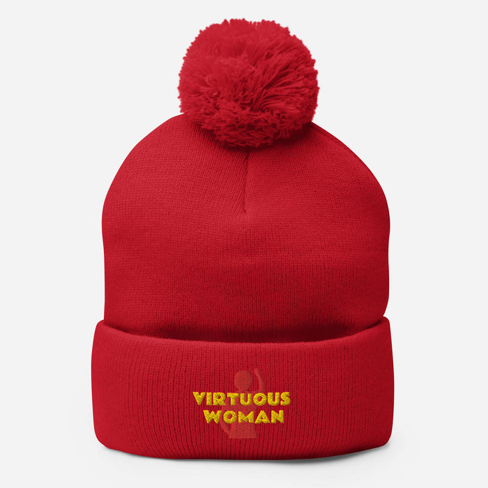 Virtuous Woman Pom-Pom Beanie