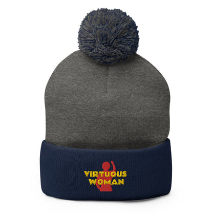 Virtuous Woman Pom-Pom Beanie