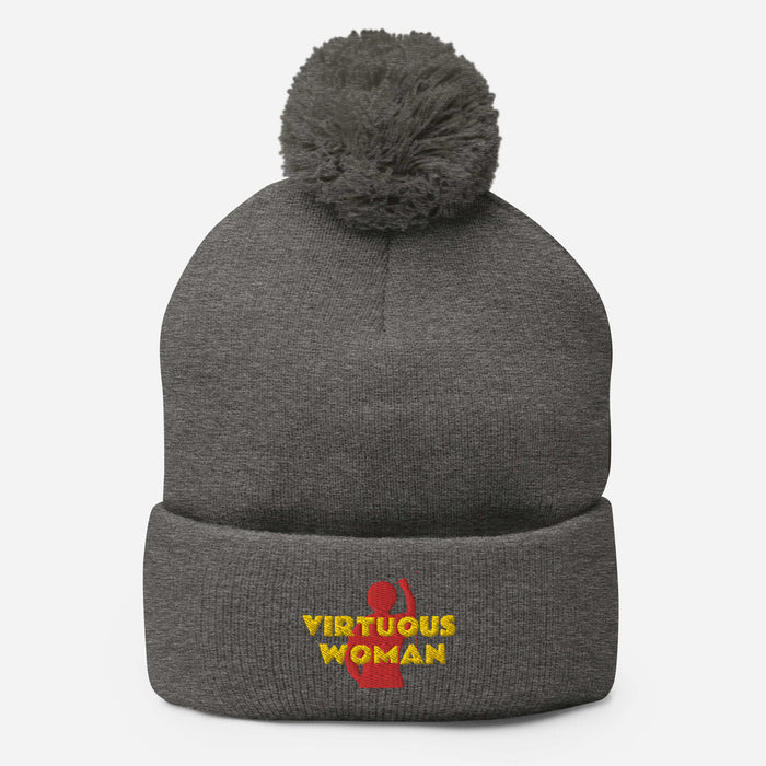 Virtuous Woman Pom-Pom Beanie