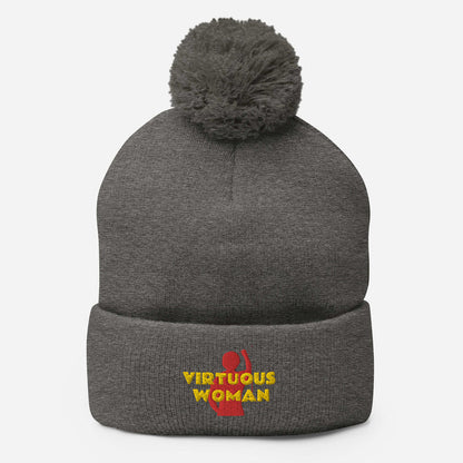 Virtuous Woman Pom-Pom Beanie