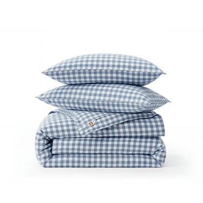 Washed Cotton Gingham Duvet Cover Set