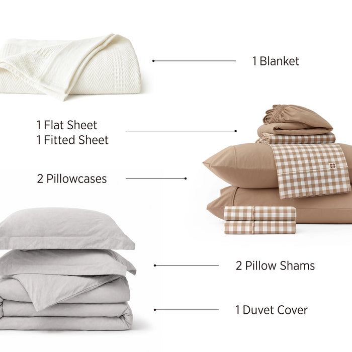 Washed Cotton Natural Complete Bed Bundle