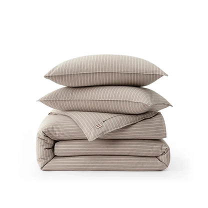 Washed Cotton Striped Duvet Cover Set
