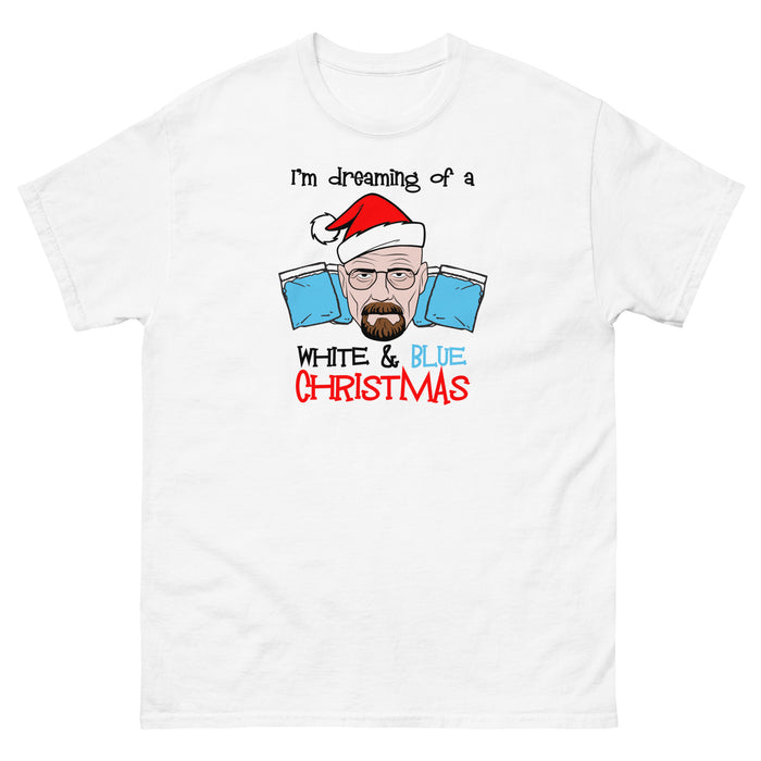 White & Blue Christmas Men's Classic Tee