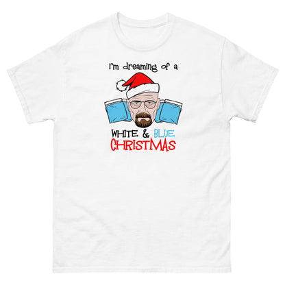 White & Blue Christmas Men's Classic Tee