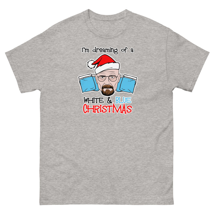 White & Blue Christmas Men's Classic Tee