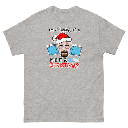 White & Blue Christmas Men's Classic Tee