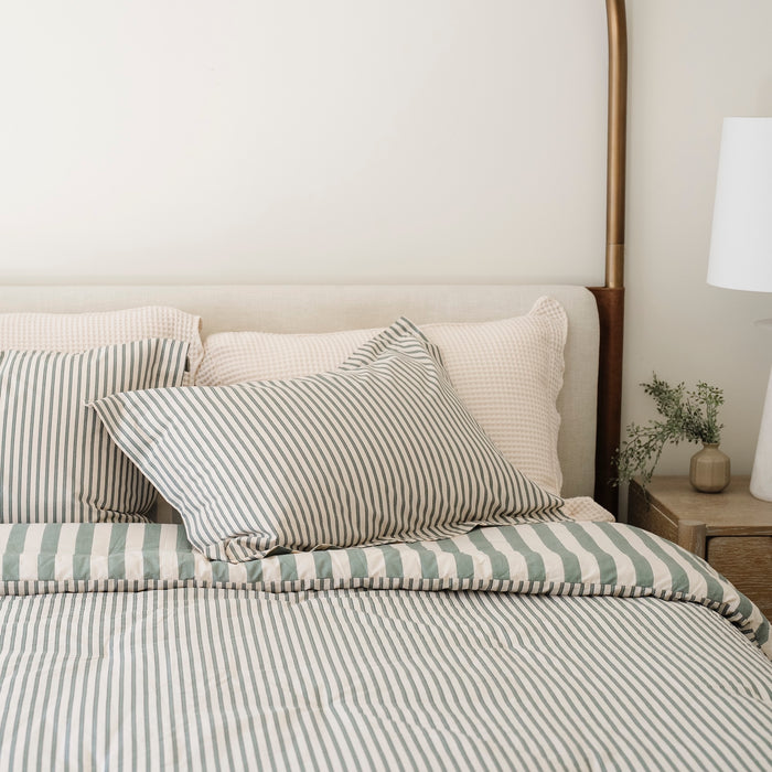 Agave Stripe@Child bedroom styled with cotton comforter set