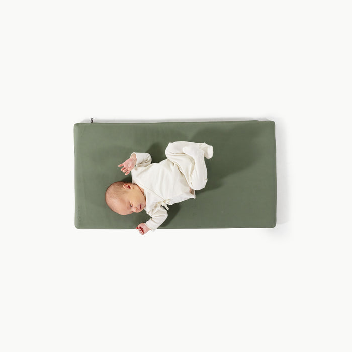 Thyme@Overhead of baby on the Thyme Padded Micro+