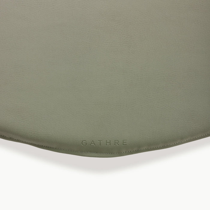 Thyme / Circle@Gathre deboss on the Thyme Padded Mini Circle