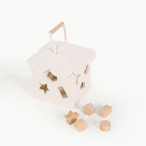 Ivory@Wooden shape sorter designed for babies and toddlers