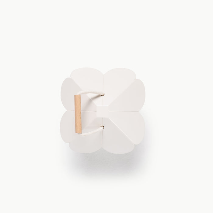 Ivory@Heirloom wooden shape sorter with scalloped design and carry handle