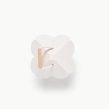 Ivory@Heirloom wooden shape sorter with scalloped design and carry handle