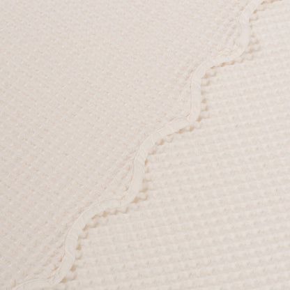 Ivory@Soft cotton kids bedding with waffle knit texture